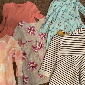 Lot of 5 long sleeved dresses